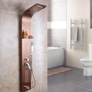 5-in-1 Stainless Steel Shower Panel Tower System