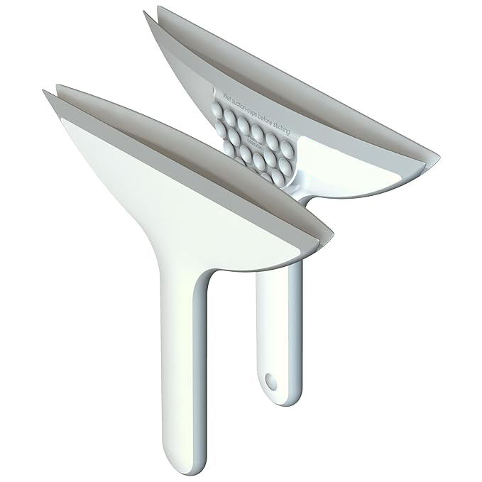 Curved Shower Squeegee with Suction Cup Holder
