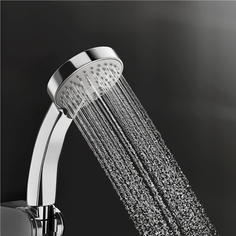 Premium Hand Shower Set with Flexible Hose, Silver