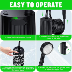 Portable Rechargeable Camping Shower Pump